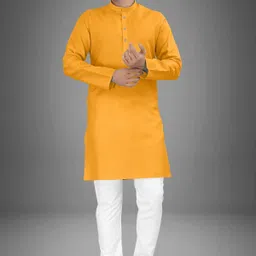 vyomcreation Men Cotton Blend Kurta Pyjama Set image 4