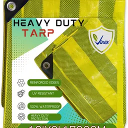 vinex 12ft X 9ft, 170GSM | Premium Water Proof Tarpaulin Sheet | 12ftby9ft Tent - For Camping, Construction Sites, Transportation Covers, Temporary Shelters image 1