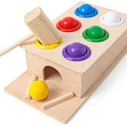 yuiop - Knock The Ball - Pound a Ball Game For Toddlers - 6 Colorful Balls - Safe-picture-14