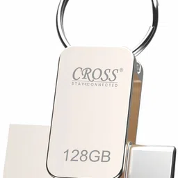 CROSS ® TYPE C 2 in 1 Flash Drive with TYPE C, USB A, PenDrive for ANDROID 128 GB OTG Drive Compatible with Mobile, Laptop, Gaming Console, Desktop Computer, Television USB 3.0 Metal Case image 1