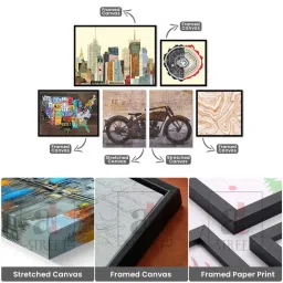 art street The Visual Superior Skill Multicolour Canvas People and Places Art Print Set of 6 image 4