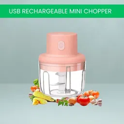 Mini Rechargeable Chopper, Electric Chopper for Onion, Garlic and VegetableC255 Electric Vegetable & Fruit Chopper-image-52