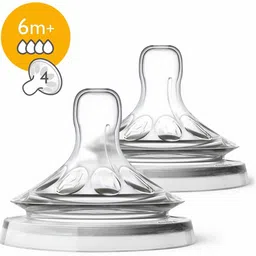 philips avent Natural Teat, 6 Months+, Medium Flow, Anti-Colic, Pack of 2 - SCF044/27 Medium Flow Nipple-picture-36