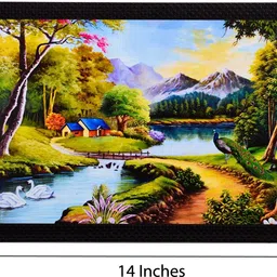 ecraftindia River & Village View Satin Matt Texture UV Ink 27.94 cm x 35.6 cm Painting image 3