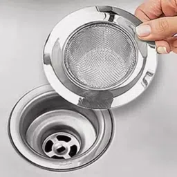 aadarsh Kitchen Sink Stainless Steel Push Down Strainer-picture-11