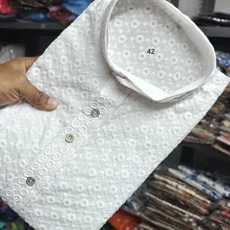 svatantra Men Embroidered Cotton Blend A-line Kurta image 2