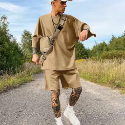 vogaan Tshirt Regular Shorts Co-ords Set image 4