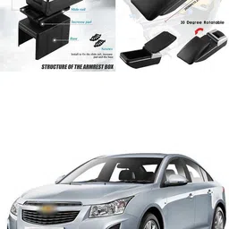 pecunia Universal Car Armrest Center Console Pad,PU Leather Car Armrest Seat Box Cover Protector Protects from Dirt,Damage,Pet Scratches,Old Damaged Consoles (Black) A14 Car Armrest image 4