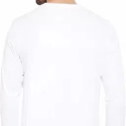 gp garments Men Printed, Typography Round Neck Polyester White T-Shirt image 2