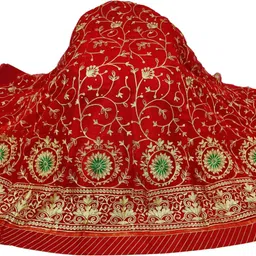 mantushti Embroidered Semi Stitched Rajasthani Poshak image 2