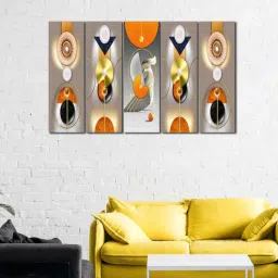 wens 3D Nordic Abstarct MDF Art Panel Set of 5-picture-18