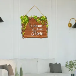 cw crafts world Stylish Wooden Welcome To Our Home Wall Hanging image 3