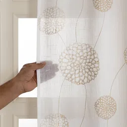 homemonde 152 cm (5 ft) Window Cotton Transparent Curtain (Pack Of 2) image 5