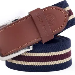 bacca bucci Men Casual, Evening, Party, Formal Multicolor Genuine Leather, Canvas Belt image 4