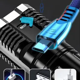 dyzo 4in1 OSL+COB LED Torch Rechargeable Flashlight 4 Modes Torch image 3