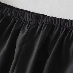 aa international Women Loose Fit Black Polyester Trousers image 4