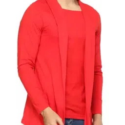 rd fashion Men Sleeveless Red Shrug-picture-15