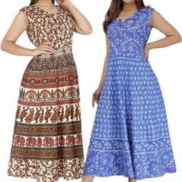 houseofcommon Women Fit and Flare Multicolor Midi/Calf Length Dress-picture-10