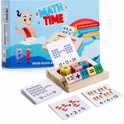 333mart Math Time Educational Game with Wooden Block & Flashcards, Learning Toy for Kids-picture-18
