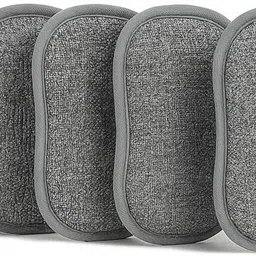 Microfiber Dual Side Scrub Pads for Kitchen Cleaning | Non-Scratch Dish Scrubber Scrub Sponge-image-58