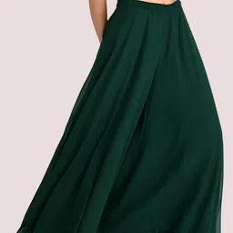 arc Pack of 2 Women Flared Green, Red Georgette Trousers image 4
