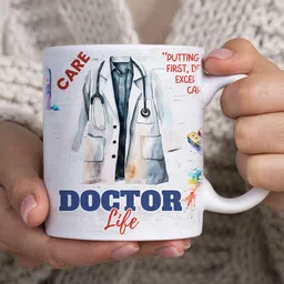 mba gift wala Doctor Design Theme Printed Cup, Best Gift for Doctors, Premium Quality Ceramic Coffee Mug image 5