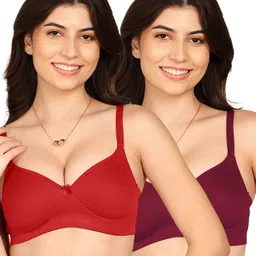komli Pack of 2 Women T-Shirt Lightly Padded Bra-picture-17