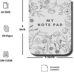 natham publication Matte Finish Mini A6 Note Pad Unruled 100 Pages image 5