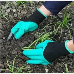 arten Heavy Duty Garden Farming Gloves Washable with Right Hand Fingertips ABS Claws for Pruning, Digging & Planting, Gardening Tool for Home Pots Gardening Shoulder Glove image 2