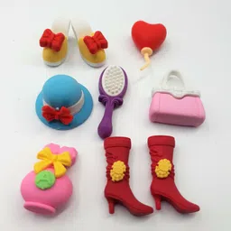 paper bear Princess Toy Accessories Eraser for Kids PC of 9 Non-Toxic Eraser image 1