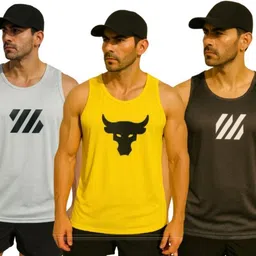 Pack of 3 Men’s Sleeveless Polyester Vest – Ideal for Gym & Normal Use Men Vest-image-13