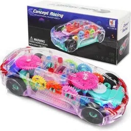 haulsale Transparent Musical Concept Racing Car with 3D Flashing LED Lights for Kids-4-picture-20