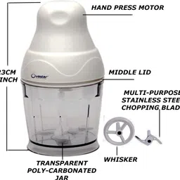 ovastar CHOPPER CUM WHISKER Electric Vegetable & Fruit Chopper image 2