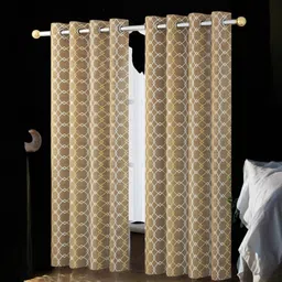 lavya creations 152 cm (5 ft) Door Polyester Blackout Curtain (Pack Of 2)-picture-26