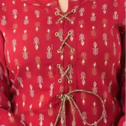 saar sumran Women Printed Viscose Rayon Straight Kurta image 5