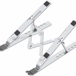 DawnRays Adjustable Laptop Stand laptop/TAB Stand Height Adjustable Plastic Ergonomic Tablet Stand Foldable Portable Laptop Holder OverHeating Protection for Laptops Compatible with All Laptops & MacBooks Laptop Stand-picture-18