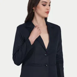 rocksy Women Solid Single Breasted Casual Blazer image 4