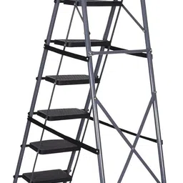 parasnath 8 Step GoUp Steel Foldable Step Ladder, Grey Steel Ladder image 5