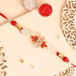 Designer 24-110-A-KUNDAN-STONE-1PCS, Rakhi for brother Kundan Rakhi, Greeting Card, Chawal Roli Pack Set-image-69