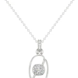 avsar Avsar BIS Hallmark AVP1231WB 14kt Cubic Zirconia White Gold Pendant image 1