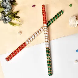 leafblu Premium Quality Navratri Wooden Dandiya Sticks for Garba Night (Pack of 1 Pair) Dandia Sticks-picture-17