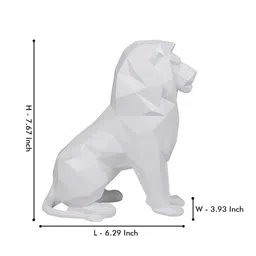 artarium Lion White Resin Figurine image 3