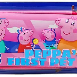 dishvy Peppa Pig EVA pencil Pouch with Inside zipper and Pencil Holder | stationery Organizer for School Kids Art EVA Pencil Box-picture-27