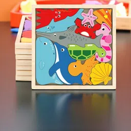 vhd Colorful Wooden Sea Life Puzzle | Early Learning Toy for Children HG140-picture-34