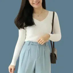 Casual Regular Sleeves Solid Women White Top-image-11