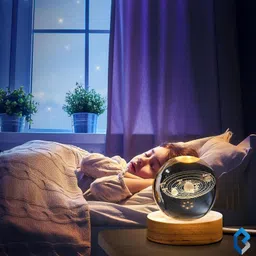 bhumija Solar Planet Crystal Ball Table Lamp image 5