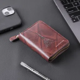 watchstar Men & Women Trendy, Casual, Travel, Formal Khaki Genuine Leather RFID Card Holder-picture-36