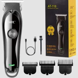 TechElectro HTC AT-118 Professionals Design Rechargeable Hair Machine And Trimming-92 Trimmer 120 min Runtime 5 Length Settings image 1