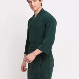 hotgown Plain Green XL Bath Robe image 4