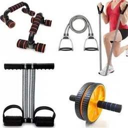 dynamo 2wheel Ab Roller With Toning Tube&Pushup Bar,Skipping Rop Fit.Acces Kit Ab Exerciser-picture-18